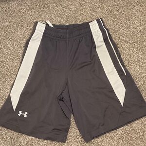 Under Armour Men's Charcoal and White Sports Shorts